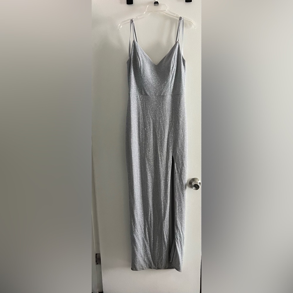 Silver formal dress - worn one time